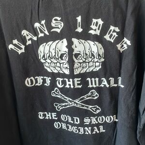 Vans Off The Wall Old Skool Skull & Bones Tee T-Shirt XL Black Skater